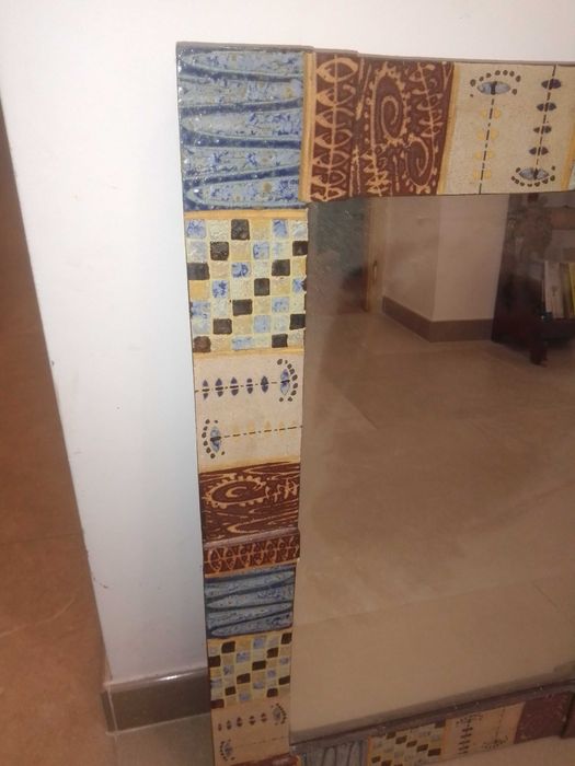 Espelho com moldura cerâmica - Azulejo de Barcelona, Espanha64552920426243121