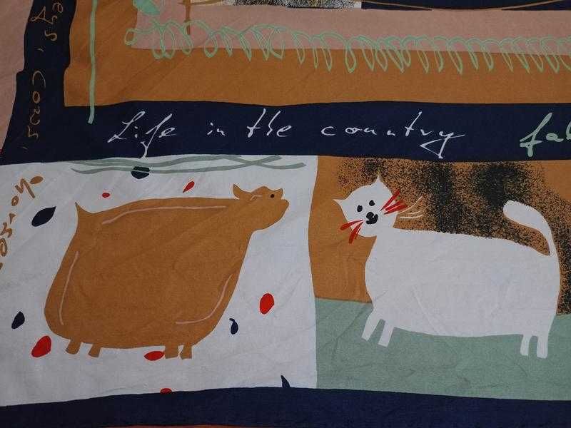 Вінтажна арт-хустка у стилі Брайана Полларда «Life in the country»