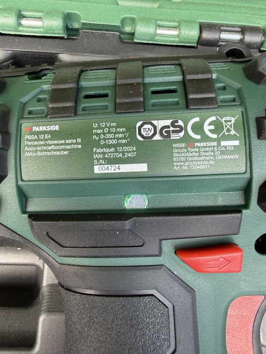 Акумуляторний дриль викрутка Parkside  PBSA 12 E4
