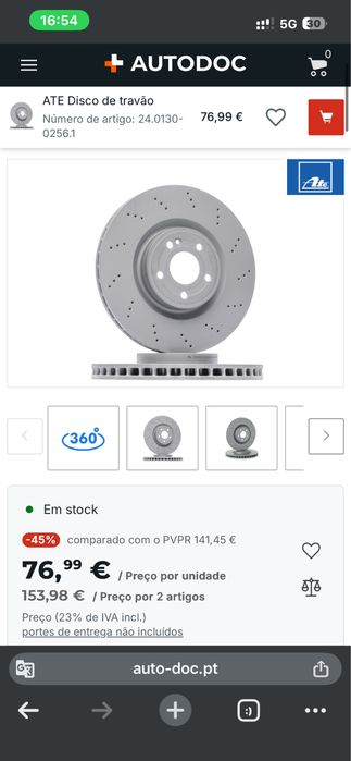 Discos de travagem para Mercedes A35 AMG