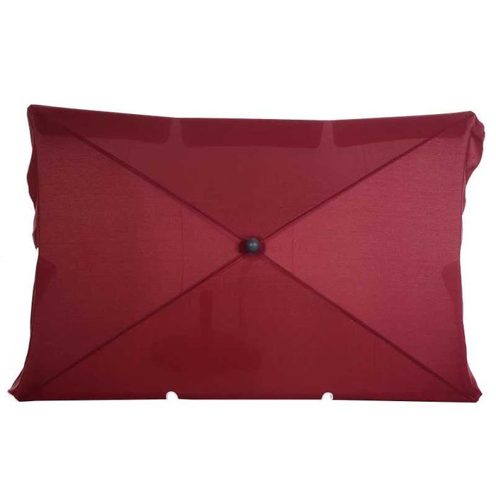 Chapéu de Sol Retangular de Jardim (com Função de Inclinação) - Vinho