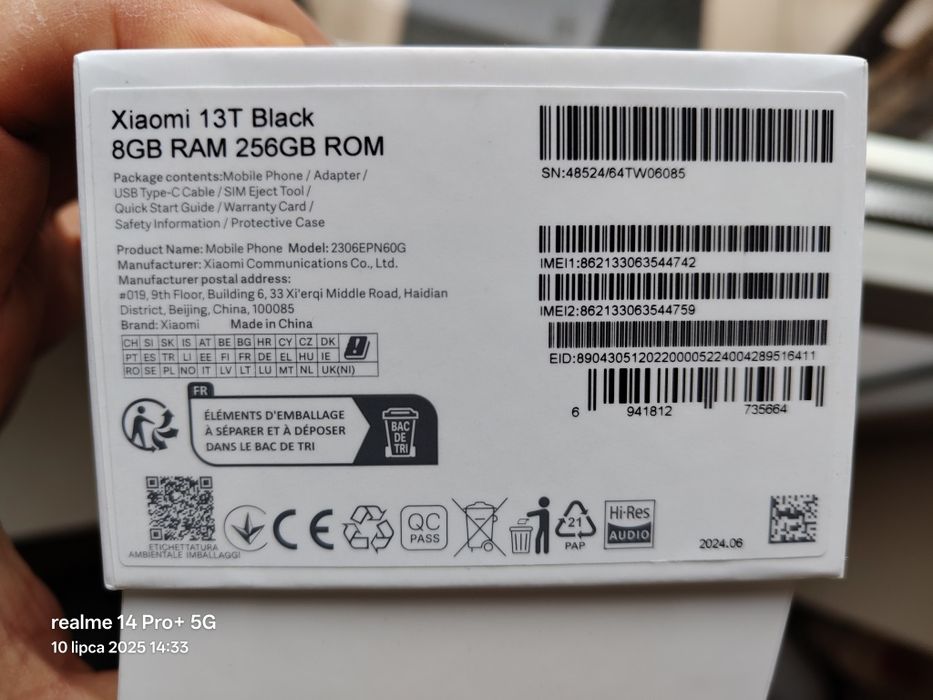 Xiaomi 13T  8/256GB Super stan  bez blokad 4etui, Black