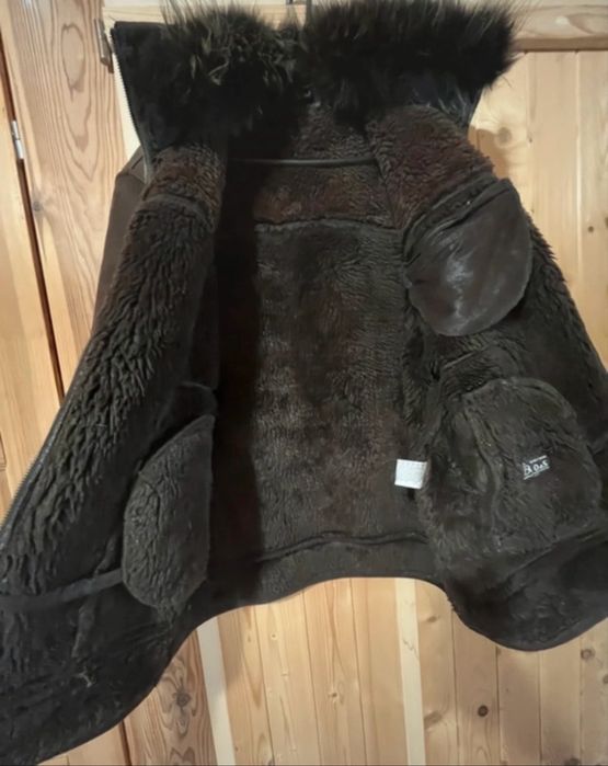 Kurtka zimowa ocieplana ze skóry naturalnej