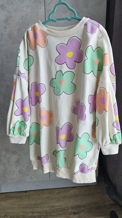 Плаття-світшот Next, 7 років, на флісі із квітковим принтом