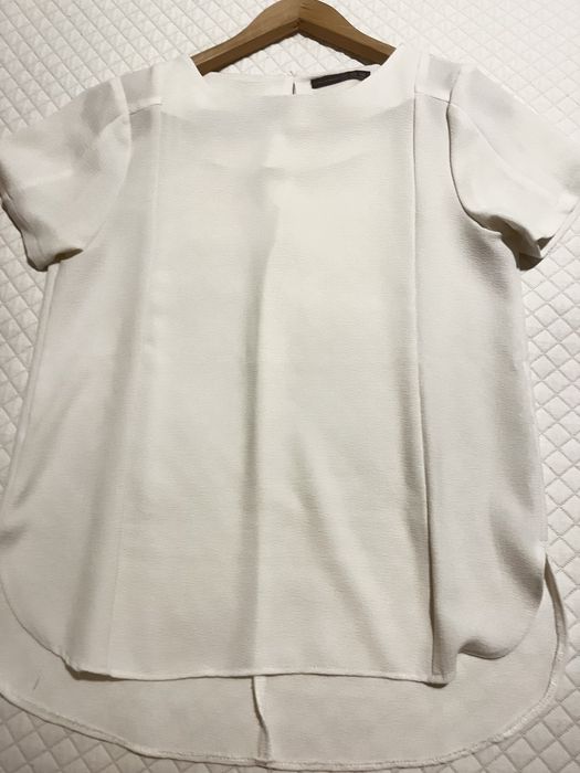 Blusa fina tecido tipo chifon beje claro, tam  40