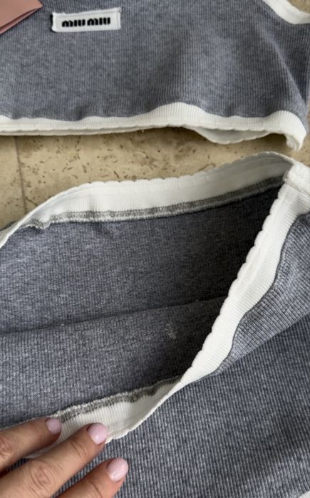 Костюм топ та шорти в стилі Miu Miu