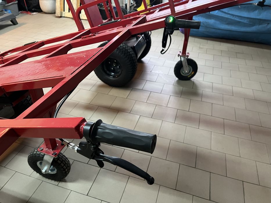 Elektryczny wózek transportowy, dmuchańce, budowlanka, ogrodnictwo