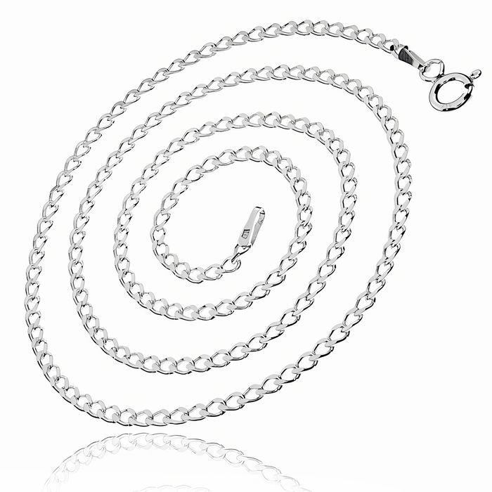 Elegancki srebrny klasyczny łańcuszek  łańcuch pancerka pancer 1,3mm srebro 925 55 cm PANCER_P040_55