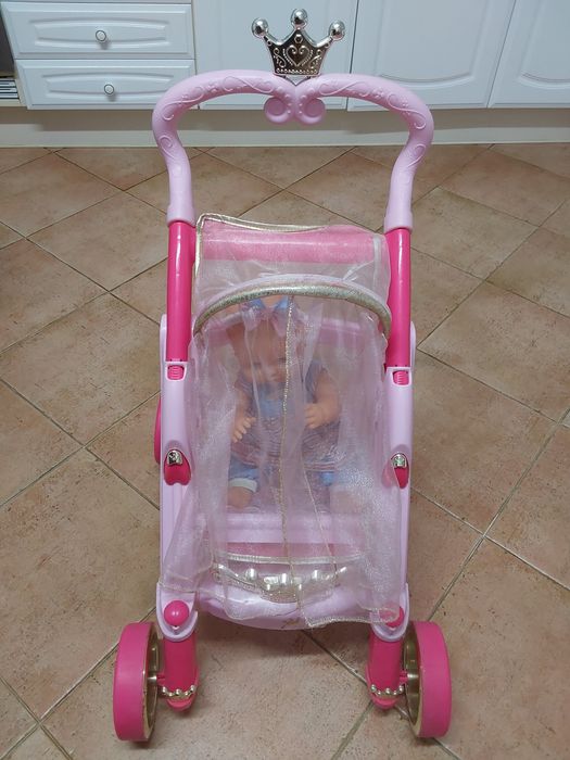 CARRINHO BEBÉ COM BONECA,CRIANÇA BRINCAR. Casa,Rua,Sala,Quarto,Cozinha