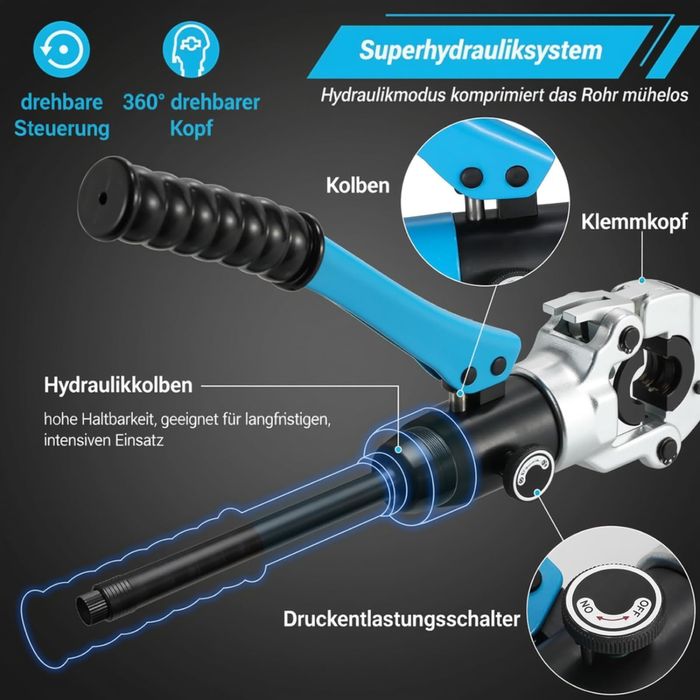 Zaciskarka do rur PEX – 6 kamieni w zestawie