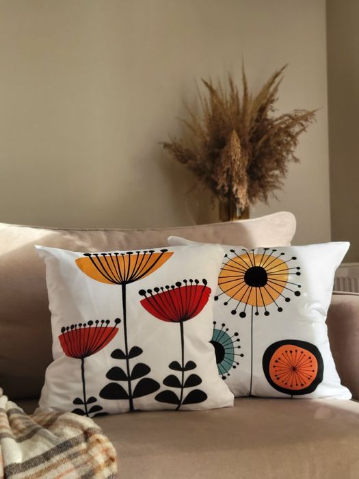 Poszewki na poduszki kwiaty (różne wzory)