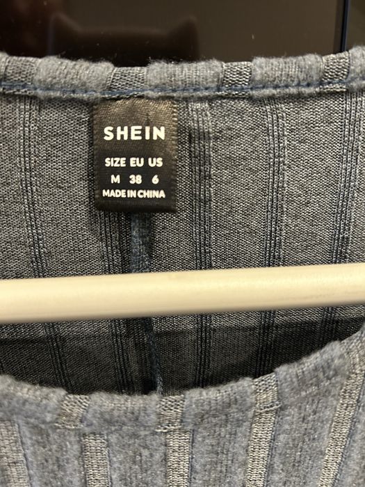 Платье миди в рубчик SHEIN
