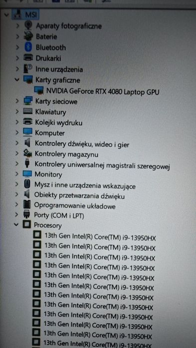 Laptop MSI Vector GP68HX RTX 4080 / i9 13950HX / 16 GB / 1 TB SSD M2