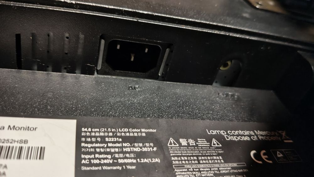 Monitor LCD  HP 22"