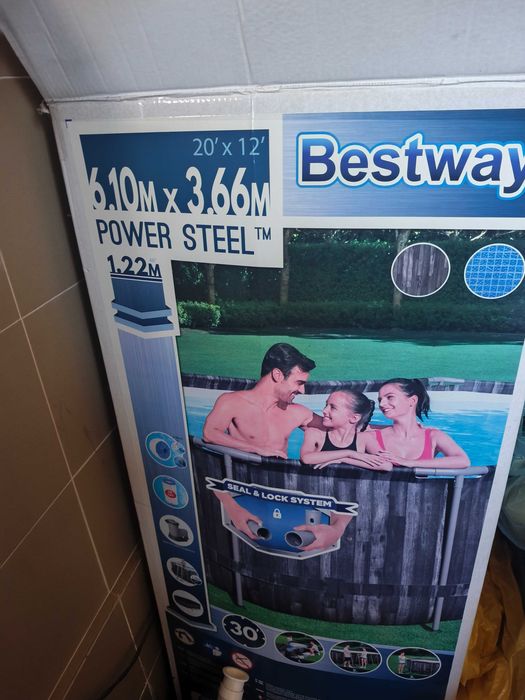 BASEN BESTWAY POWER STEEL 6,10 × 3,66 × 1,22 m –