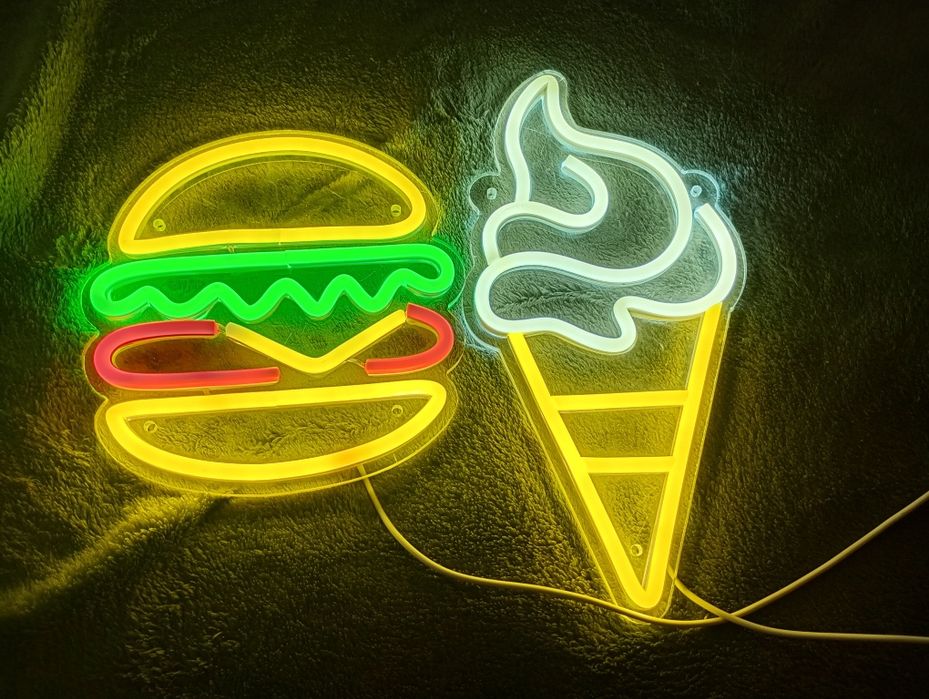 Neony LED na usb Hamburger i Lody