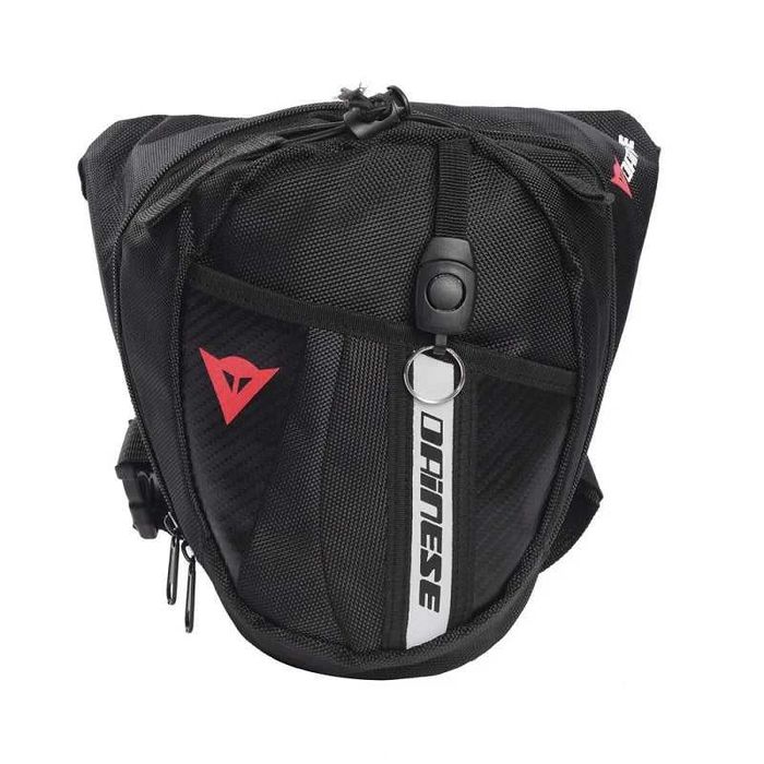 Bolsa de perna dainese com acabamentos a imitar carbono, novo.