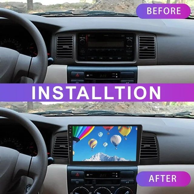 Rádio 9" android Toyota Corolla Ex 2007 a 12 CARPLAY WIFI GPS 2/32GB