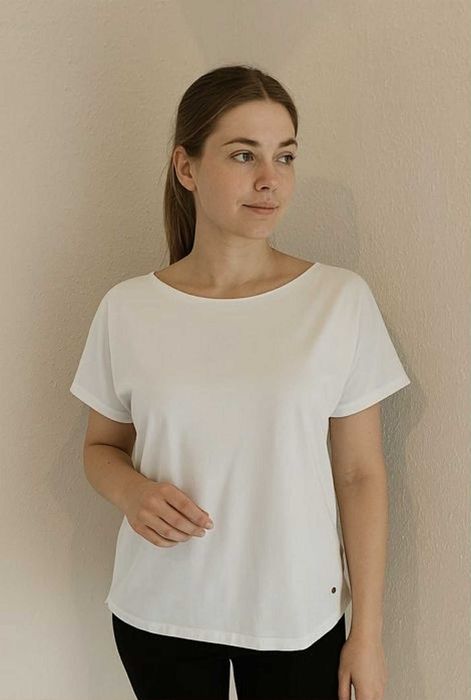 Nowa bawełniana bluzka damska Megi Collection w kolorze białym