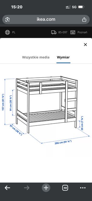 Sprzedam łóżko piętrowe