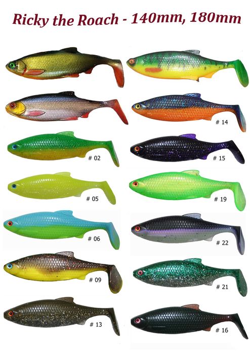 Силіконові приманки на хижу рибу від 3,5 до 8,5 дюймів (90 - 210мм).