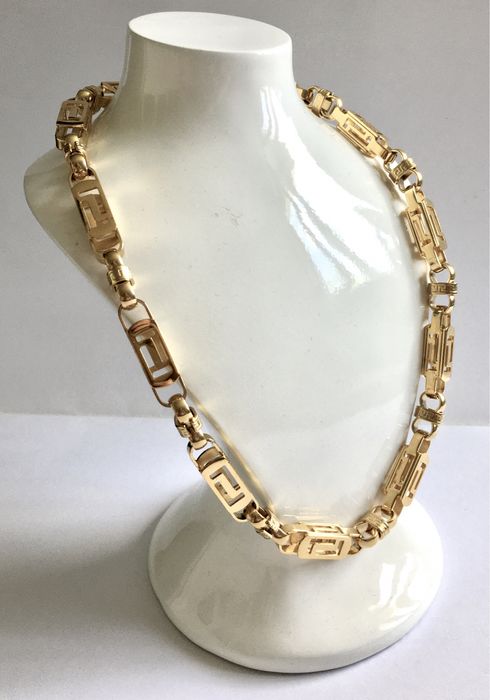 VERSACE Złoty męski łańcuszek wybita próba •pozłacany 18K 0,750