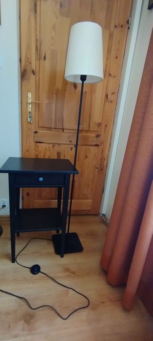 Stolik nocny czarny z szufladą.seria Hemnes 46x35