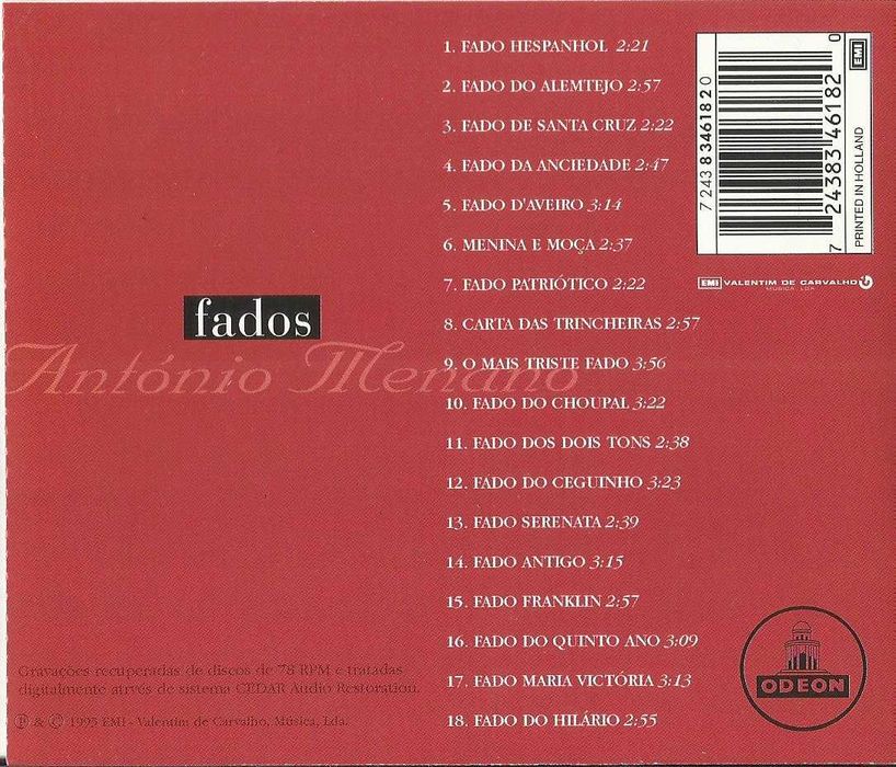 António Menano - Fados