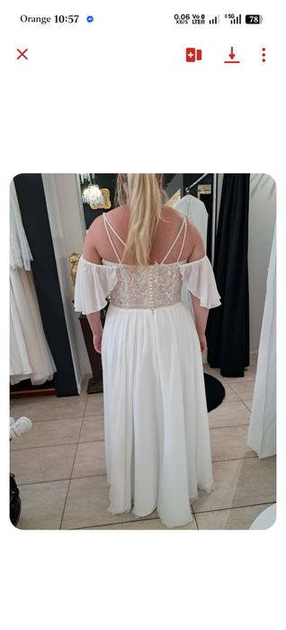 Efektowna sukienka ślubna