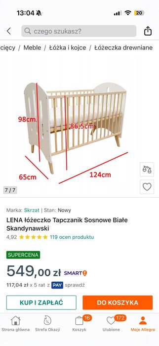 Sprzedam łóżeczko
