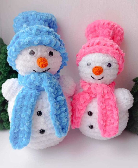 Плюшева іграшка сніговик, новорічний декор