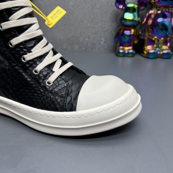 Нові Кеди Rick Owens Ramones High Python Black White/size 40-44/Преміум якість!