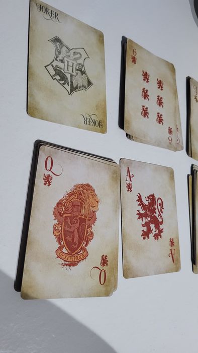Baralho de cartas.  Harry Potter Hogwarts Playing carts