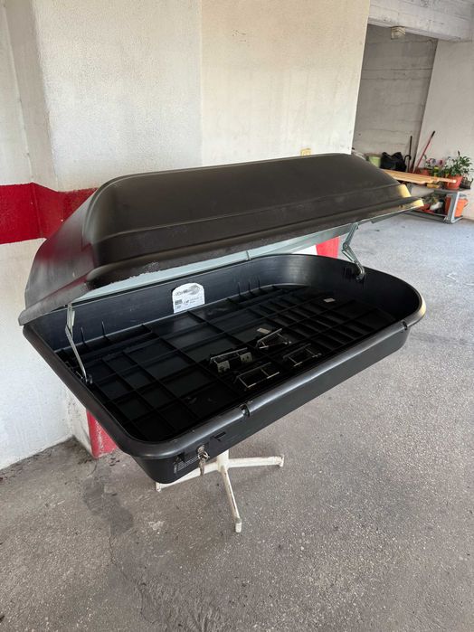 Mala Bagageira Preta Tejadilho 320L GoOut Muito Bom Estado
