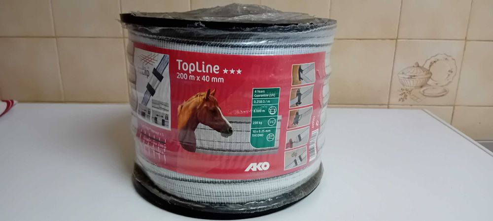 6 Rolos de vedação/cercas/fitas elétricas (Fita Top Line 200M × 40mm)