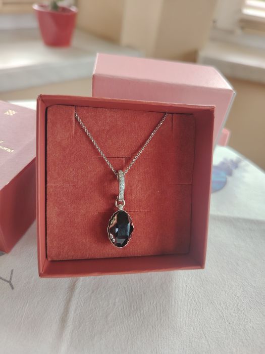 naszyjnik retro Delia Spark Silver Graphite Light Chrome