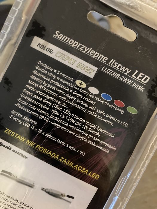 Samoprzylepne listwy led 5 sztuk