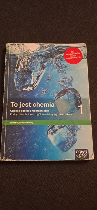 To jest chemią podręcznik dla klasy 1 do szkoły ponadpodstawowej