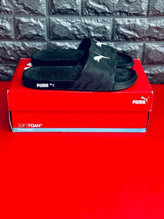 Шлепанцы мужские пума/puma слансы шлепки пума тапочки на лето puma резиновые тапочки силиконовые шлепанцы капці літні чоловічі шлепанці черные тапочки