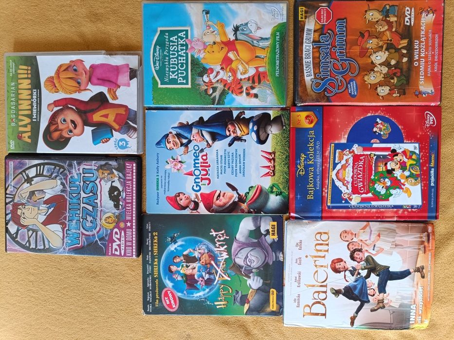 Zestaw 25 płyt dvd z bajkami
