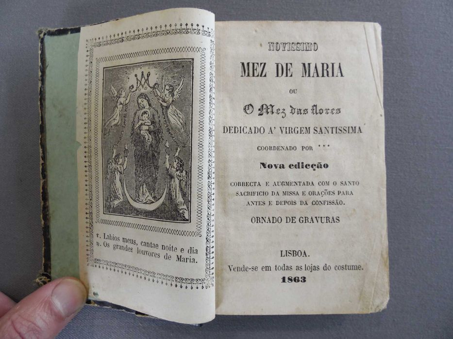 Livro Novissimo Mez de Maria, 1863