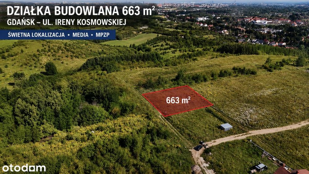 Działka budowlana 663 m² | MPZP | Gdańsk, ul. Kosmowskiej
