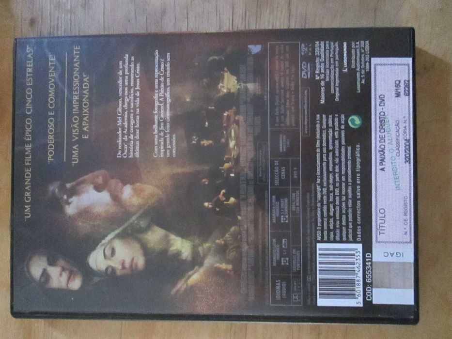 DVD A Paixão de Cristo, Mel Gibson, James Caviezel, Monica Bellucci