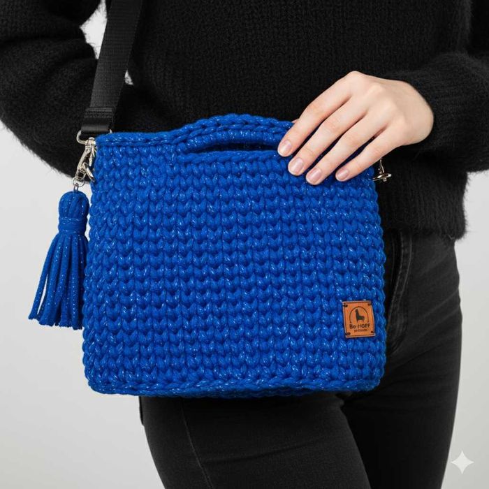 Torebka Koszyk Handmade Pleciona Damska na Ramię | Polska