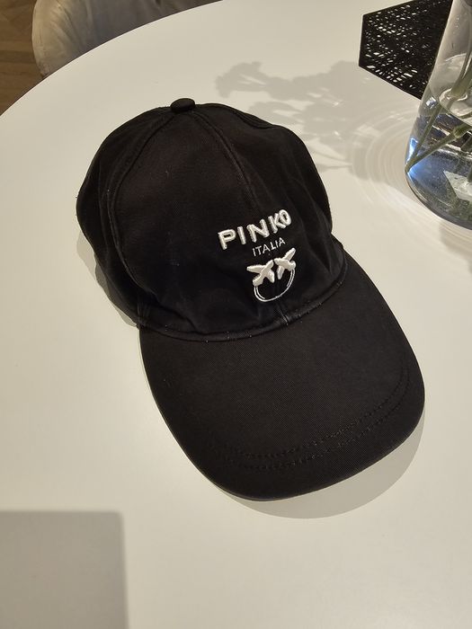PINKO czapka czarna vintage One Size damska