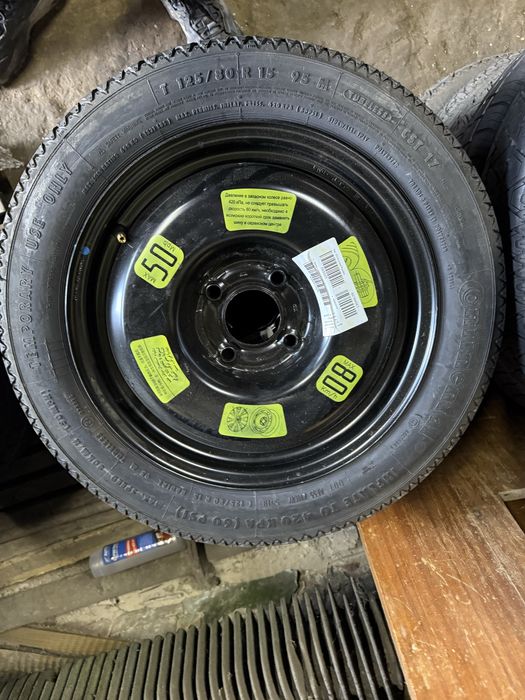 Докатка новая R15 4x108 125/80 Peugeot,Citroen,домкрат,ключ,чехол