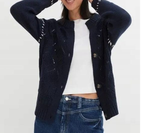 Sweter Bonprix 48/50, granatowy