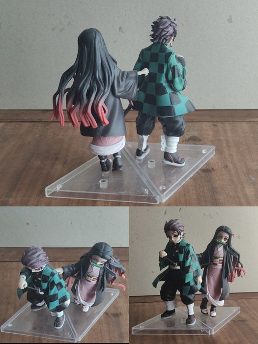 Figuras de Kamado Tanjiro e Kamado Nezuko