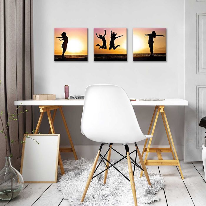 Obraz do Pokoju Postacie Ludzie Płótno Canvas Tryptyk 3D ZESTAW