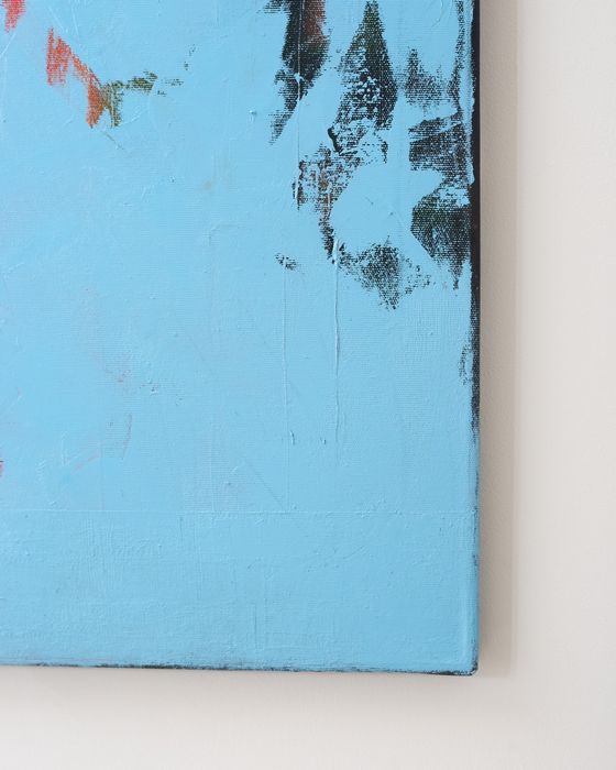 Nowoczesny obraz autorski  50x70cm olejny niebieski abstrakcja